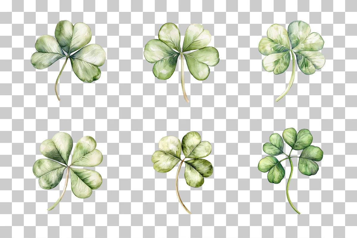 Four Leaf Clover Shamrock Clipart Bundle - CraftNest - Digital Crafting and Art