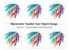 Vibrant Feather Clipart Bundle