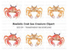 Vibrant Crab Duo Clipart Bundle