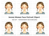 Peaceful Girl Meditating Clipart Bundle
