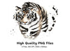 Ink Wash Tiger Clipart Bundle