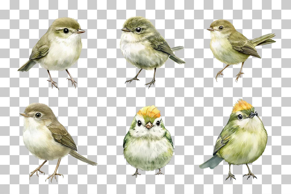 Goldcrest Bird Illustration Clipart Bundle - CraftNest - Digital Crafting and Art
