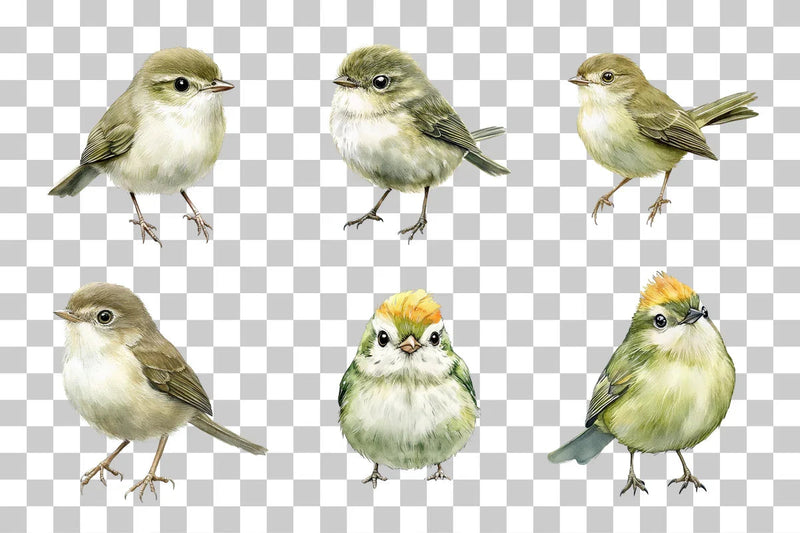 Goldcrest Bird Illustration Clipart Bundle - CraftNest - Digital Crafting and Art