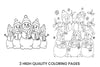 Happy Snowmen Winter Coloring Books