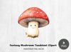 Fantasy Mushroom Toadstool Clipart Bundle