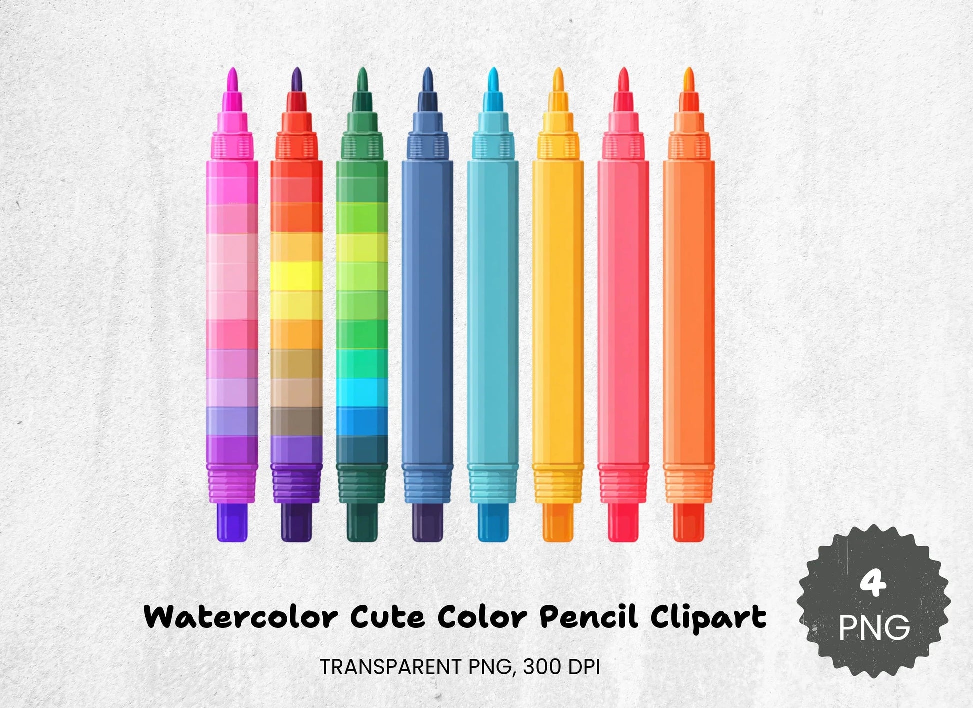 Cute Color Pencil Clipart Bundle - CraftNest - Digital Crafting and Art