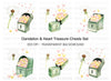 Dandelion and Heart Chest Clipart Bundle