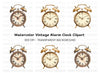 Vintage Alarm Clock Clipart Bundle