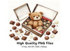 Teddy Bear with Chocolate Box Clipart Bundle