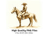 Cowboy Riding Horse Clipart Bundle
