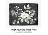 Chalkboard Floral Foliage Clipart Bundle