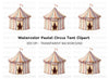 Pastel Circus Tent Clipart Bundle