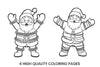 Santa Claus Stuck in Christmas Lights Coloring Books