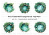 Top View Garden Pond Clipart Bundle