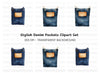 Denim Bag Apron Pocket Clipart Bundle