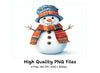 Festive Snowman Clipart Bundle