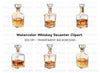 Whiskey Decanters Clipart Bundle