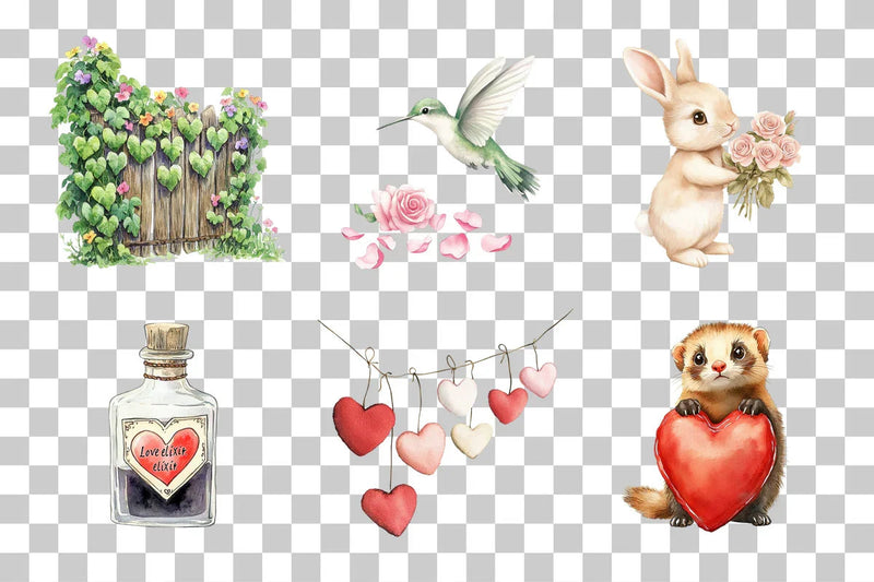 Whimsical Nature & Love Clipart Bundle - CraftNest - Digital Crafting and Art
