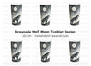 Moonlit Wolf Forest Tumbler Clipart Bundle