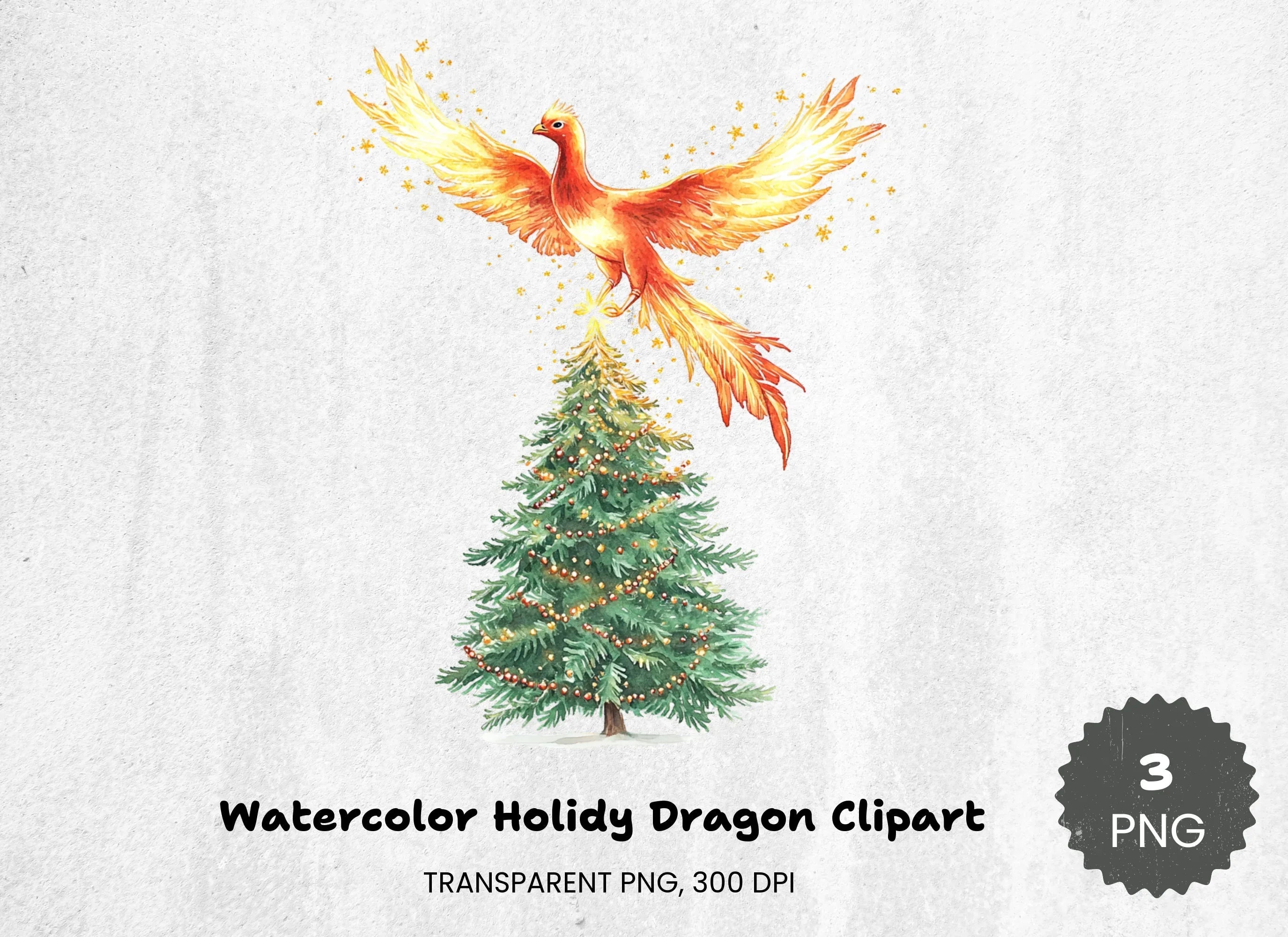 Holiday Dragon Clipart Bundle - CraftNest - Digital Crafting and Art