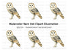Barn Owl Clipart Bundle