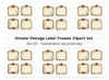 Vintage Christmas Labels Clipart Bundle