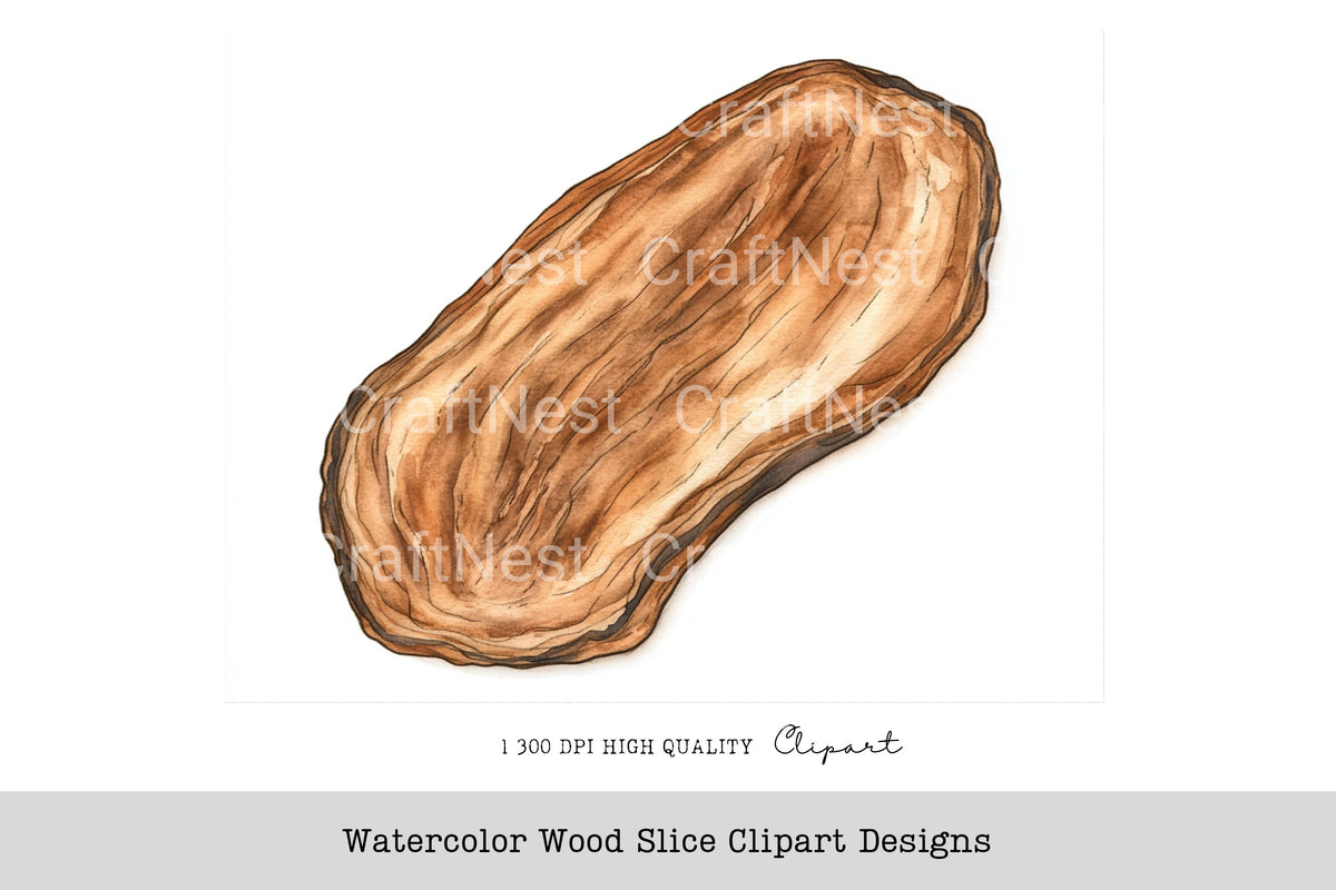 Wood Slice Designs Clipart Bundle