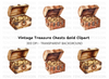 Vintage Treasure Chest Clipart Bundle