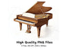 Warm Brown Grand Pianos Clipart Bundle