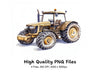 Modern Farm Tractor Clipart Bundle