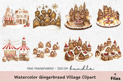 Gingerbread Village Clipart Bundle - CraftNest - Digital Crafting and Art