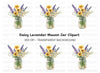 Lavender and Daisy Mason Jar Clipart Bundle