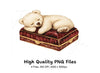 Sleeping Teddy Bear on Velvet Box Clipart Bundle