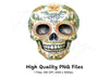 Day of the Dead Sugar Skull Clipart Bundle