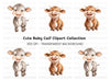 Charming Cartoon Calf Clipart Bundle