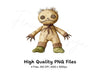 Cute Voodoo Dolls Clipart Bundle