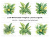 Tropical Leaves Clipart Bundle