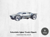 Futuristic Cyber Truck Clipart Bundle