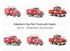Valentine's Day Red Truck Clipart Bundle