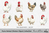 Farm Animal Chicken Clipart Bundle