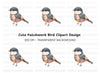 Cute Patchwork Bird Clipart Bundle
