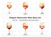 Wine Glass Clipart Bundle