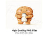 Cute Cookie and Milk Bottle Clipart Bundle