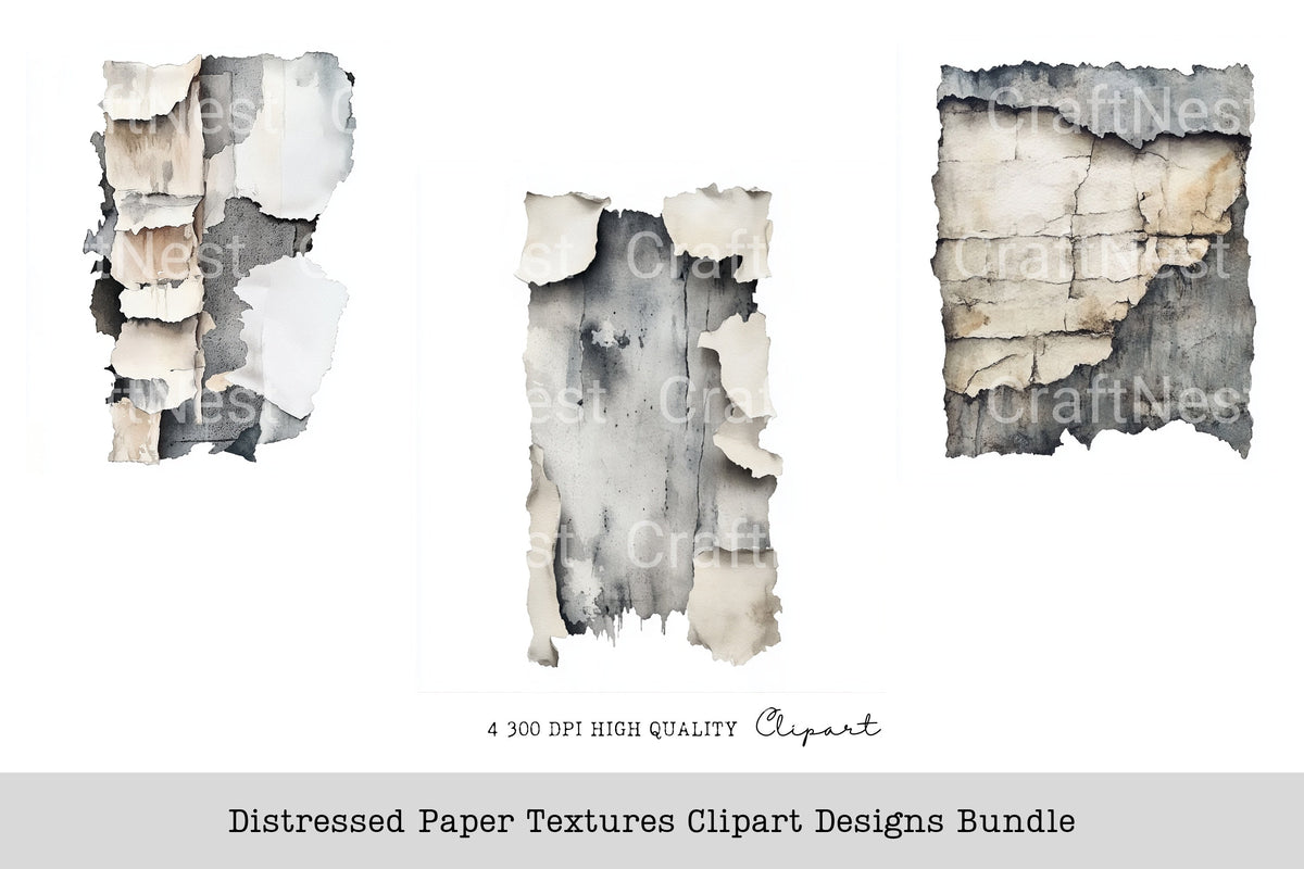 Distressed Textures Designs Clipart Bundle