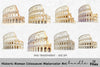 Historic Roman Colosseum Clipart Bundle