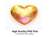 Sparkling Golden Hearts Clipart Bundle