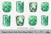 Elegant Green Jade Stone Mugs Clipart Bundle
