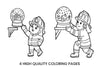 Firefighter Christmas Snow Globe Coloring Books