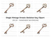 Vintage Skeleton Key Clipart Bundle