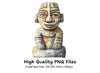 Ancient Tribal Stone Statues Clipart Bundle